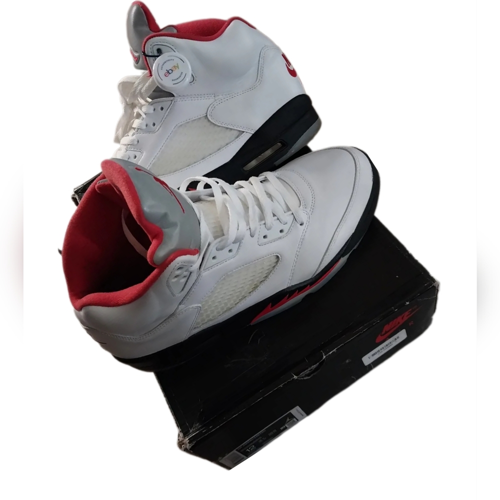 Nike Air Jordan Retro White OG 5s W/ Nike Air on back Size 12 - Picture 2 of 12